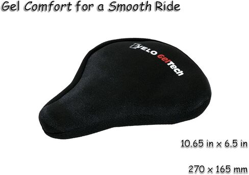غطاء مقعد الدراجة جل تك (قياسي)، أسود، كبير in Kuwait