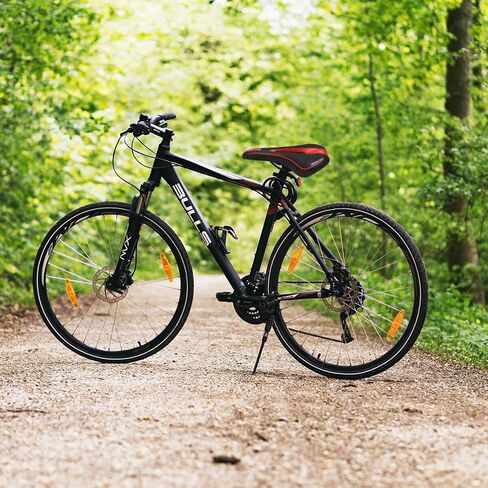 VICASKY Bike Saddle Mountain Professional Road MTB Comfort Soft Cycling Cushion Pad for Womens Men (Black Red in Saudi Arabia