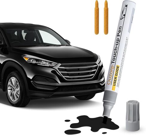 Ouzorp Gloss Black Touch Up Paint for Cars, Auto Touch Up Paint Black Scratch Repair Automotive Black Car Paint Pen in Saudi Arabia