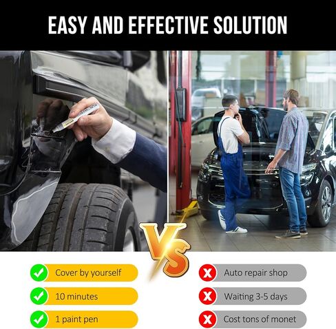 Ouzorp Gloss Black Touch Up Paint for Cars, Auto Touch Up Paint Black Scratch Repair Automotive Black Car Paint Pen in Saudi Arabia