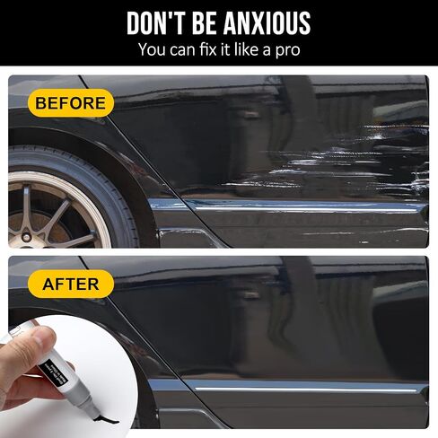 Ouzorp Gloss Black Touch Up Paint for Cars, Auto Touch Up Paint Black Scratch Repair Automotive Black Car Paint Pen in Saudi Arabia