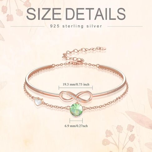 سوار انفينيتي 925 من الفضة الاسترليني جوهرة الميلاد الطبقات سوار إنفينيتي مجوهرات هدية للنساء in Kuwait