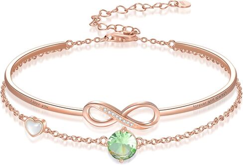 سوار انفينيتي 925 من الفضة الاسترليني جوهرة الميلاد الطبقات سوار إنفينيتي مجوهرات هدية للنساء in Kuwait