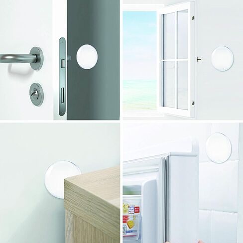 أقوى جدار مقبض الباب سدادة مقبض مطاطي شفاف مستدير جدار درع وسادة الحرس الباب الوفير جدار حامي كاتم الصوت (6 قطعة) in Kuwait