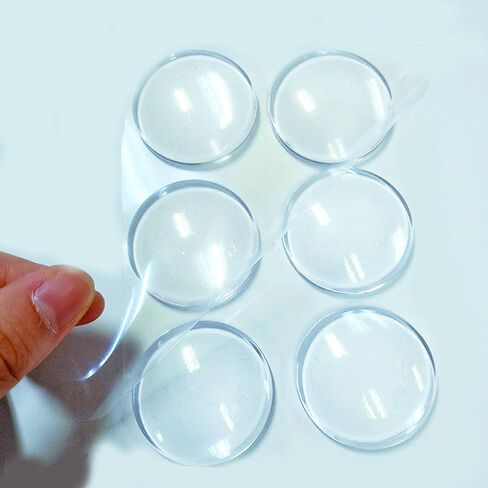 أقوى جدار مقبض الباب سدادة مقبض مطاطي شفاف مستدير جدار درع وسادة الحرس الباب الوفير جدار حامي كاتم الصوت (6 قطعة) in Kuwait