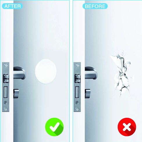 أقوى جدار مقبض الباب سدادة مقبض مطاطي شفاف مستدير جدار درع وسادة الحرس الباب الوفير جدار حامي كاتم الصوت (6 قطعة) in Kuwait