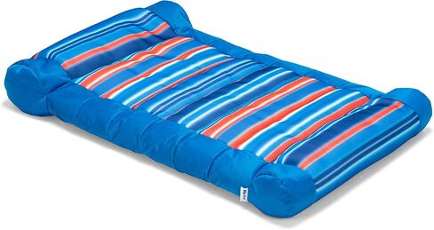 Big Joe Kona Hammock No Inflation Needed Pool Lounger with Headrest, Tropical Hibiscus Aqua Double Sided Mesh in Saudi Arabia