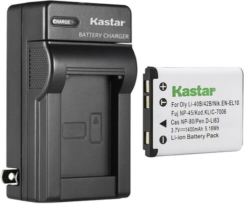 Kastar 1-Pack Li42B Battery and AC Wall Charger Replacement for Olympus Stylus 780, Stylus 790SW, Stylus 820, Stylus 830, Stylus 840, Stylus 850SW, Stylus 1040, Stylus 1050SW, Stylus 1200, Stylus 5010 in Saudi Arabia