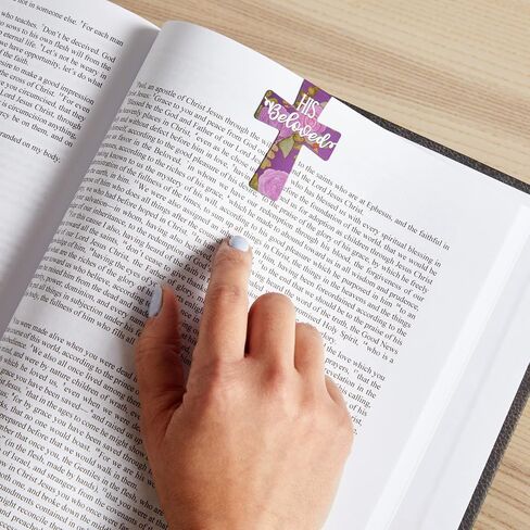 24 Pack of Christian Magnetic Bookmarks, Floral Cross Bookmarks, Religious Magnet Book Page Markers for Daily Motivation, Inspiration, Encouragement (12 Designs) in Saudi Arabia