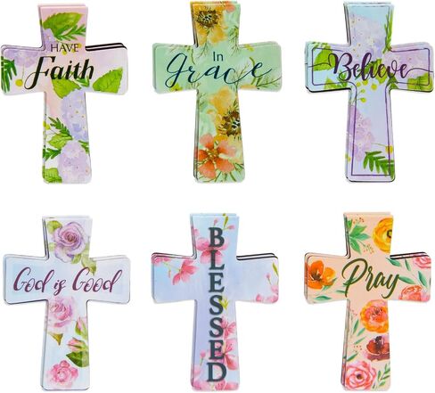 24 Pack of Christian Magnetic Bookmarks, Floral Cross Bookmarks, Religious Magnet Book Page Markers for Daily Motivation, Inspiration, Encouragement (12 Designs) in Saudi Arabia