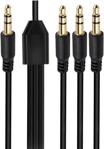 1.6ft 3.5mm Splitter Audio Cable, 1 Male to 2 Ways Male 1/8 Inch 3.5mm TRS Stereo Jack Headphones Splitter Adapter Y AUX Cable for Smartphones, Computers, MP3s, Earphones, Speakers in Saudi Arabia
