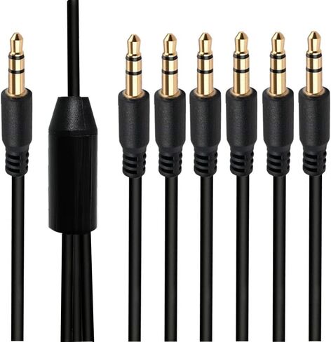 1.6ft 3.5mm Splitter Audio Cable, 1 Male to 2 Ways Male 1/8 Inch 3.5mm TRS Stereo Jack Headphones Splitter Adapter Y AUX Cable for Smartphones, Computers, MP3s, Earphones, Speakers in Saudi Arabia