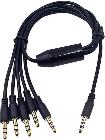 1.6ft 3.5mm Splitter Audio Cable, 1 Male to 2 Ways Male 1/8 Inch 3.5mm TRS Stereo Jack Headphones Splitter Adapter Y AUX Cable for Smartphones, Computers, MP3s, Earphones, Speakers in Saudi Arabia