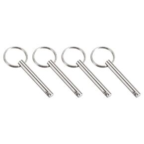 Quick Release Pins (6mmx50mm) 4Pcs, Carbon Steel Pull Pin - for Shipbuilding, Ship Outfitting, Boat Top