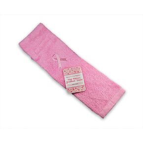 Fundraising For A Cause | Breast Cancer Pink Ribbon Football Towel - Pink Towels for Breast Cancer Awareness (1 Towel)