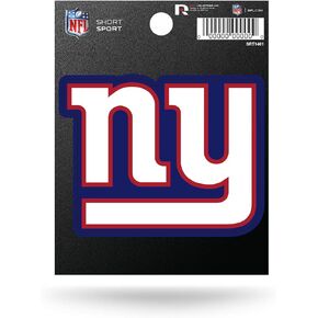 Rico Industries NFL Football New York Giants Short Sport Decal 3.75' x 4.75' Die Cut Team Logo Short Sport Decal