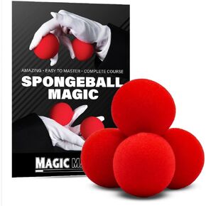 Magic Trick Spongeballs - Red Edition - 4 Ball Set with Complete Online Course