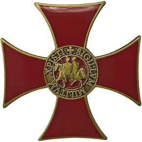 Knights Templar Seal Enamel Pin Crusaders Solomon Temple Lapel Pin Masonic Gift