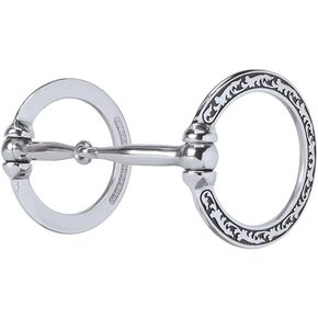 Weaver Leather JW Sagebrush Series Bit with Floral Ring Snaffle Stainless Steel, 5