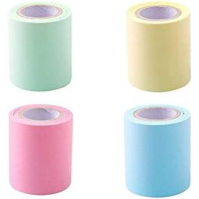 Full Adhesive Roll Sticky Notes, Self-Stick Notes,Width x Length 2 x 300 Inches, 4 Rolls/Pack (Four Colors with Dispensers)
