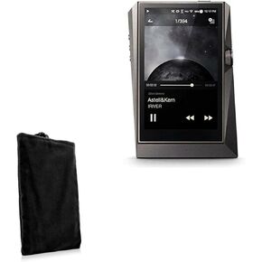BoxWave Case Compatible with Astell & Kern AK380 - Velvet Pouch, Soft Velour Fabric Bag Sleeve with Drawstring - Jet Black