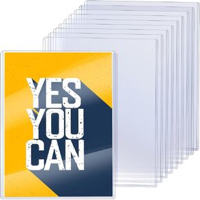 10 Pcs Clear Hard Plastic Sheet Protectors, 12'' x 18'' Rigid Print Protectors Heavy Duty Magazine Cover Poster Sleeves Hard Plastic Document Holder Paper Page Protectors for Photo Poster Prints