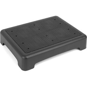 StrongTek Half Step Stool for Adults and Elderly, Plastic Mobility Step, Ergonomic Office Foot Stool, 3" Height, Non-Slip, Compact & Lightweight, Enhance Comfort and Accessibility, 350 lbs Capacity