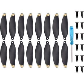 MECCANIXITY Mini 1 Drone Propellers Drone Blades Propellers Black Golden with Screwdriver/Screw, Quick-Release, Low-Noise Propeller for DJI Mini 1 Drone, Quadcopter, Pack of 16
