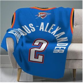 Sleep Squad Oklahoma City Thunder Shai Gilgeous-Alexander 60" x 80" Raschel Plush Blanket – an NBA Throw