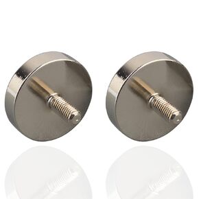 MUTUACTOR 4pack Strong Neodymium Pot Magnet Heavy Duty,Anti-Broken Rare Earth Magnets with Bolt for Hanging,M6 Male Stud Mounting Magnet Magnetic Base for Lighting Electric Camera Equipment