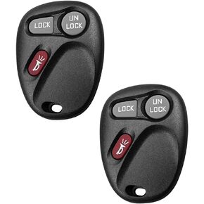3 Buttons Remote Key Fob Fit for Chevrolet S10 Silverado Suburban Tahoe & GMC Sierra Sonoma Yukon 1998-2001 Select Models, 315MHZ KOBUT1BT Keyless Entry Remote Control Replace 15732803, 2Pcs