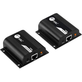 موسع SIIG 1080p HDMI فوق Cat5e/6 165ft - موسع HDMI Ethernet، وصلة IR، زمن استجابة منخفض، دعامة تثبيت، مجموعة TX & RX Balun (CE-H26111-S1)