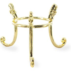 BestPysanky Three-legged Gold Tone Metal Egg Sphere Stand Holder Display