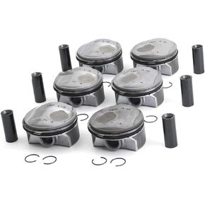 Piston Ring Kit 6pcs Piston Rings Fit for 2015-2020 Macan 3.0L, Fit for 2014-2016 Panamera 3.0L, Replace OE 94610306007 94610306107