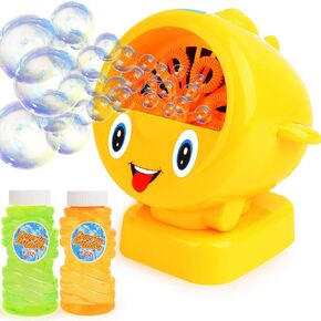 Bubble Machine for Kids, Automatic Bubble Blower for Kids - Great Toy for Babies,Toddlers and Kids Includes 2 X4 Oz Bubble Solution Up to 500 Bubbles Per Minute Indoor and Outdoors Kids Toy