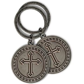 Dicksons Round Zinc Alloy Metal, Christian Inspirational, Split Key Ring, for Bible Bag/Backpack/Purse/Lanyard or Wallet