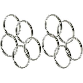 Lucky Line 3 inch Nickel-Plated Tempered Steel Split Rings, 10 per Package (7910010)