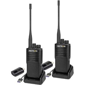 Retevis P2 Waterproof Walkie Talkies Long Range, Rechargeable Two Way Radio, High Power 2 Way Radios, IP68, Noise Cancelling, for Warehouse Industrial(2 Pack)