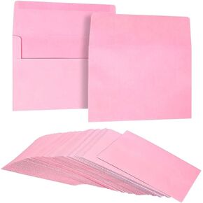 Juvale Pink A7 Envelopes for Mailing Greeting Cards, Invitations (5.25 x 7.25 In, 100 Count)