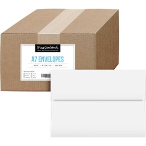 A7 White Envelopes (5 1/4" x 7 1/4") for Greeting Cards Fits 5x7 Inch Invitation Photo Wedding Announcement - Bulk Pack of 1000 Envelopes