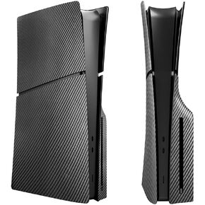 حافظة وحدة تحكم بنمط ألياف الكربون بديلة لجهاز PS5 إصدار إصدار القرص النحيف غطاء ملحق للألعاب غطاء مضاد للخدش (إصدار القرص) in Kuwait