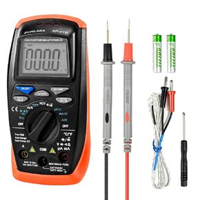 Digital Multimeter, Multimeter Tester TRMS 6000 Counts Volt Meter Ohmmeter Auto-Ranging Tester, Measures Voltage Current Resistance Diodes Continuity Duty-Cycle Capacitance Temperature