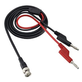 BNC to Dual Banana Plug Test Cable Coaxial Cable BNC to Dual Stacking Test Leads Cable BNC Male to Dual Banana Male/Female Plug Test Cable for Oscilloscope Signal Generators[4.2Ft/1.3m]