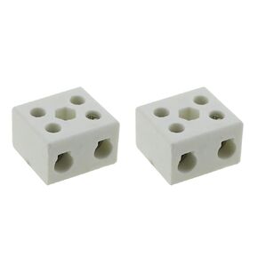 2PCS 5 Hole Wire Connector Ceramic Terminal Block 33x30x21.2MM Ceramic Terminal 30A 2P for Household Appliance and Electronic Control and Power Supply
