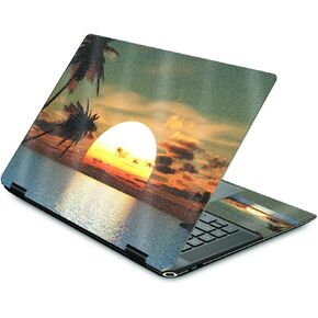 MightySkins Glossy Glitter Skin Compatible with HP Spectre X360 16" (2022) - Tropical Sunset | Protective Durable High-Gloss Glitter Finish | Easy to Apply Remove and Change Styles | Made in The USA