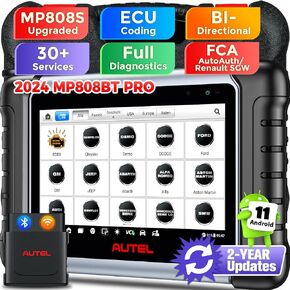 Autel MaxiPRO MP808BT PRO Android 11 Scanner: 2-Year Updates [$700 Valued], Advanced ECU Coding Same as MS906 PRO/ MP900-BT, Up of MP900/ MP808S/ MK900, 3000+ Bidirectional, 30+ Services, FCA Autoauth