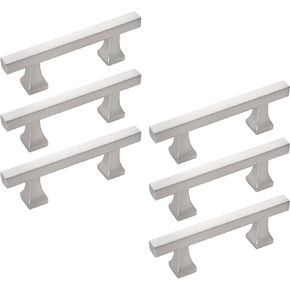 3 inch Brushed Nickel pulls Brushed Nickel Cabinet Handles Brushed Satin Nickel Cabinet pulls Satin Nickel Cabinet knob Kitchen Cabinet Hardware Super Deluxe 6 Packs