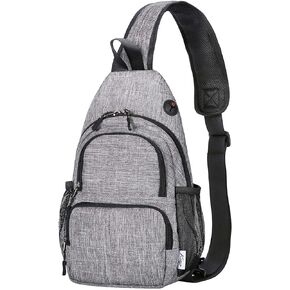 Kasqo Sling Bag for Men Women, Water Resistant Crossbody Shoulder Bag Lightweight Chest Bag Hiking Backpack Travel Fanny Pack