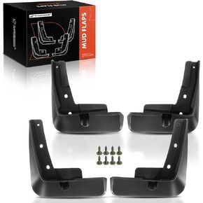A-Premium Set of 4PCS Mud Flaps Splash Guards Mudguards Mudflaps with Hardware Kits Accessory Compatible with Hyundai Sonata 2017, Sedan, Black Color, Front and Rear(Driver & Passenger Sides)