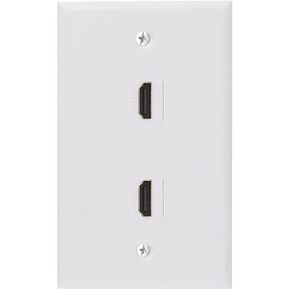 Halokny HDMI Wall Plate 1 Port, HDMI Keystone Female to Female Coupler Jack Face Plate Socket Insert Jack Outlet Panel Mount for Projector & Home Theater -White (1 Port HDMI) in Saudi Arabia